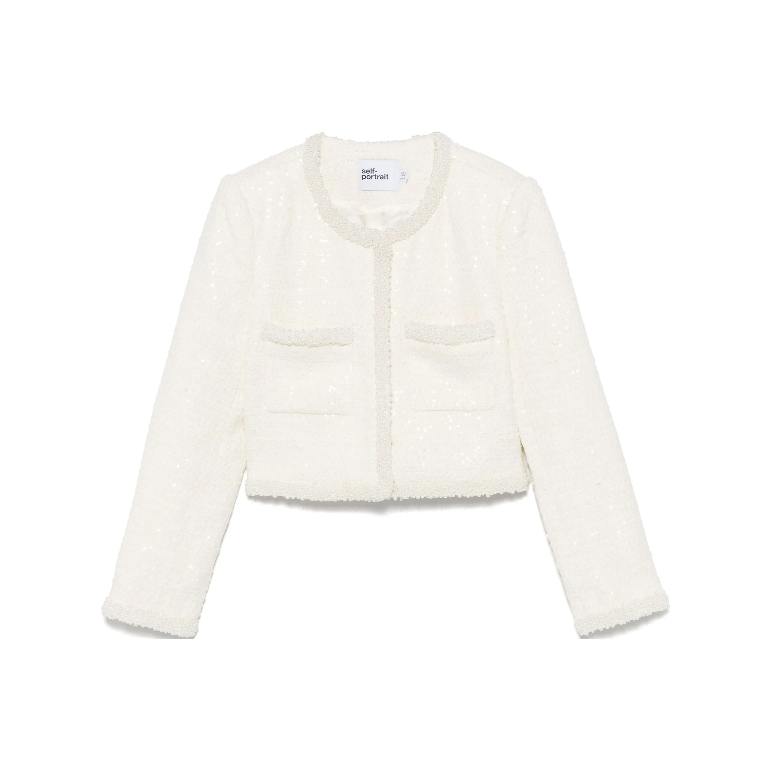 Self portrait Boucle Embellished Trim Jacket