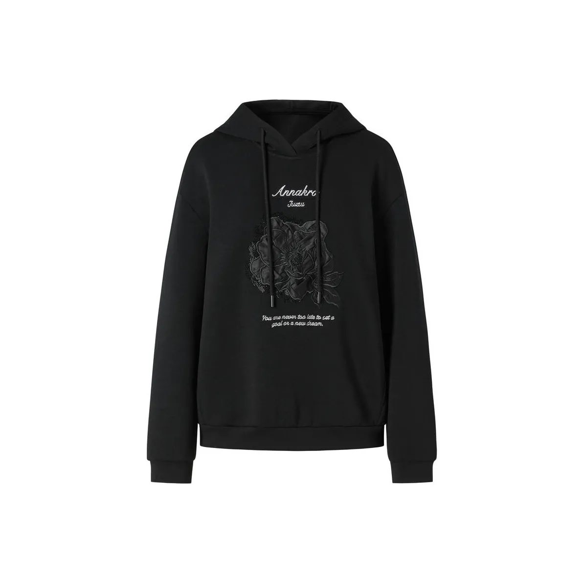 JZ. ANNAKRO Свитшот Женский Без рисунка Черный