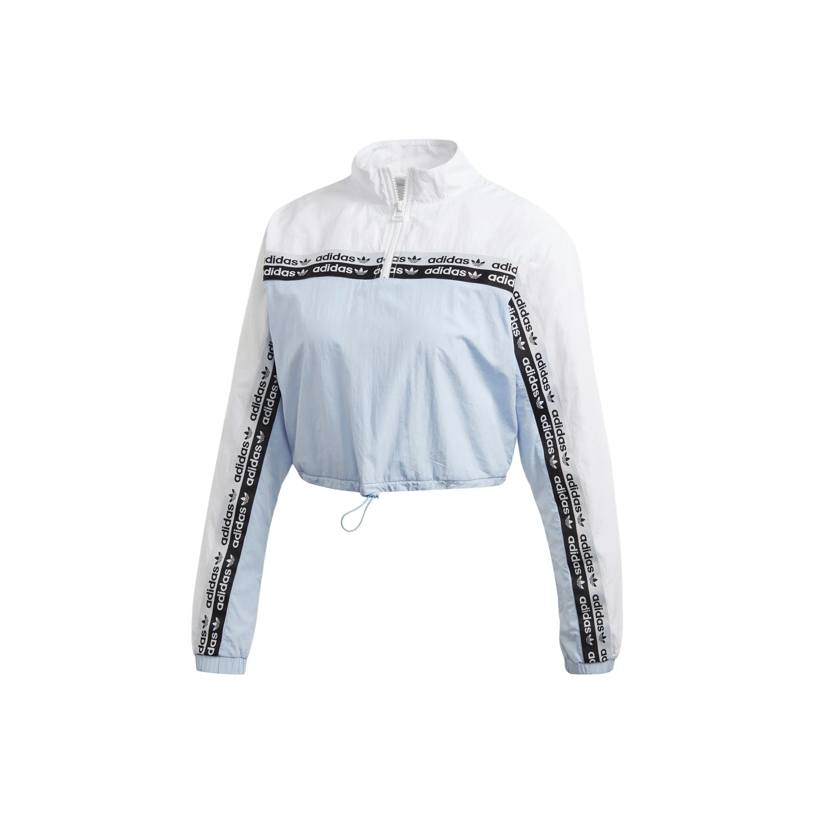 Adidas Originals Cropped Hoodie Sweatshirt Women's Blue