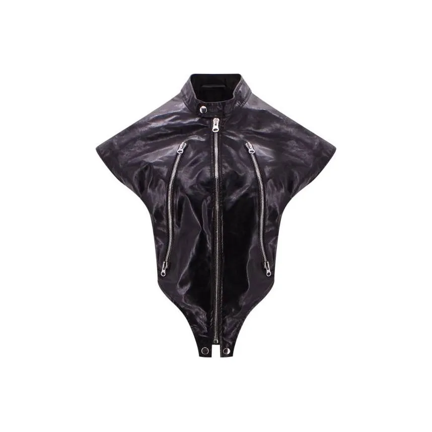 MM6 Maison Margiela Short sleeve Leather Gilet