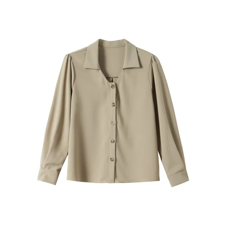 Huagaa Рубашка Женская Оливково-зеленая