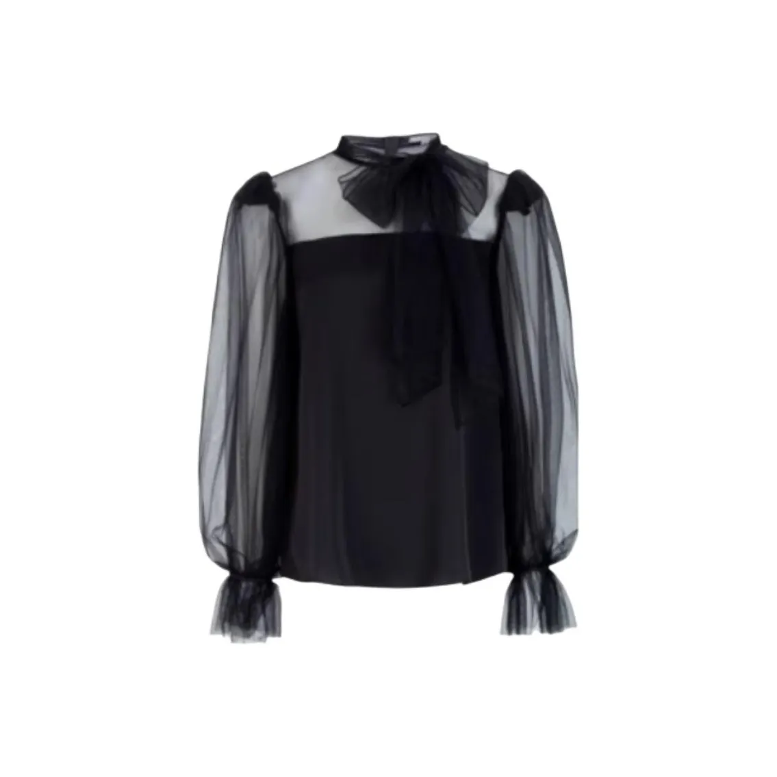 Caroline Шифон Рубашка Женская Черная