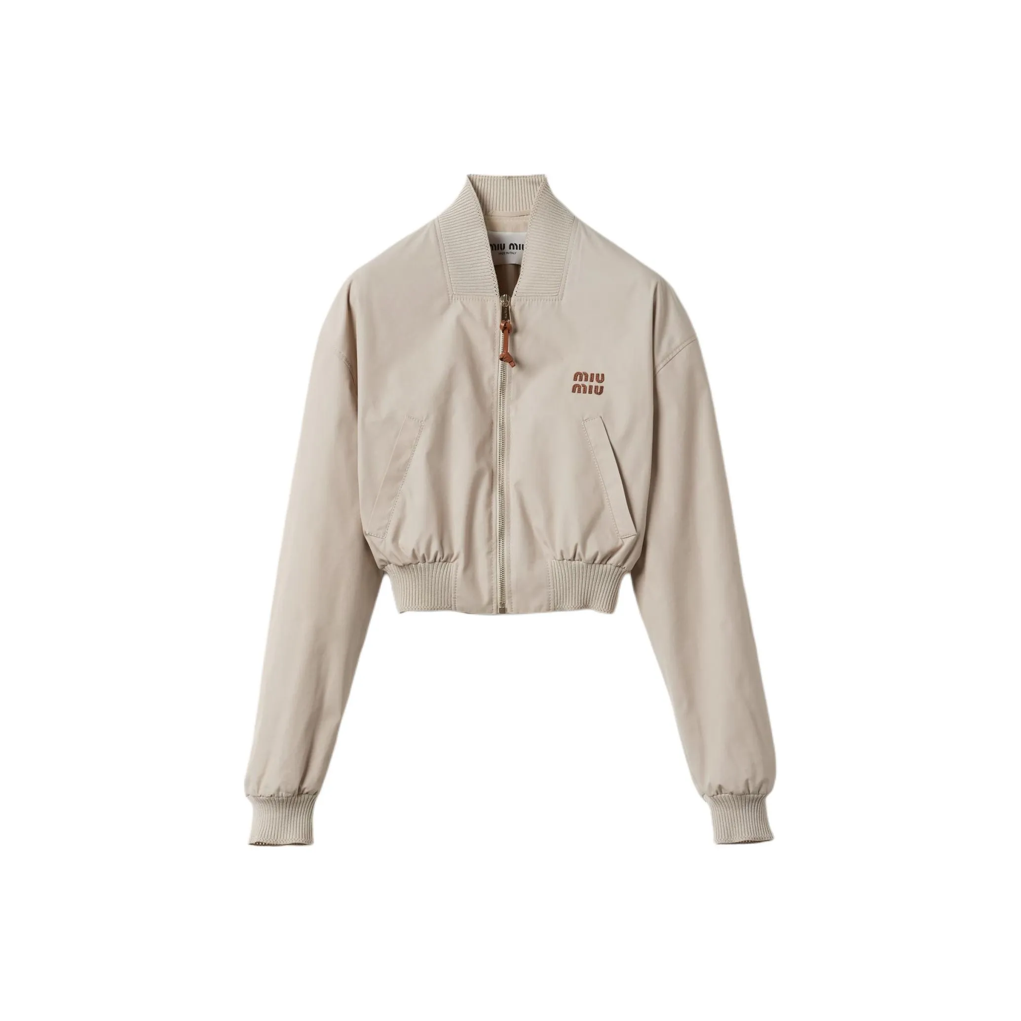 MIU MIU Panama Cropped Bomber Jacket
