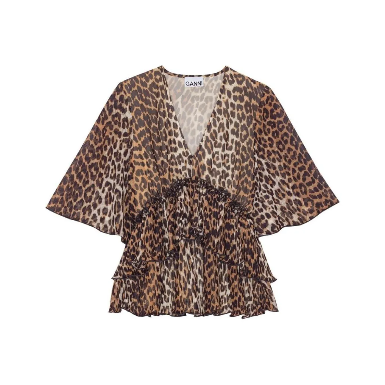 GANNI Коричневые Женские Рубашки