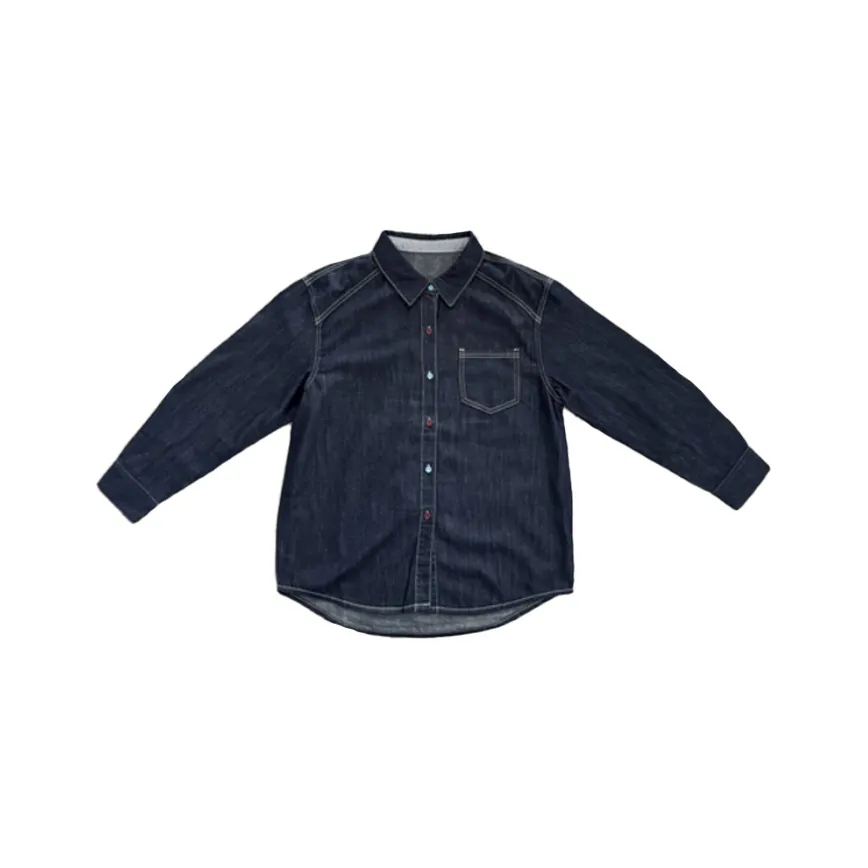 NANING9 Рубашка Женская Темно-Синяя