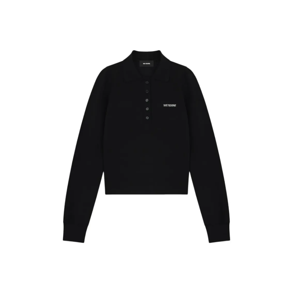 WE11DONE 2025 Spring Polo Shirt Women's Black