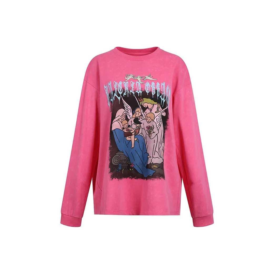 Valeria Obbaco Розовый Унисекс Свитшоты