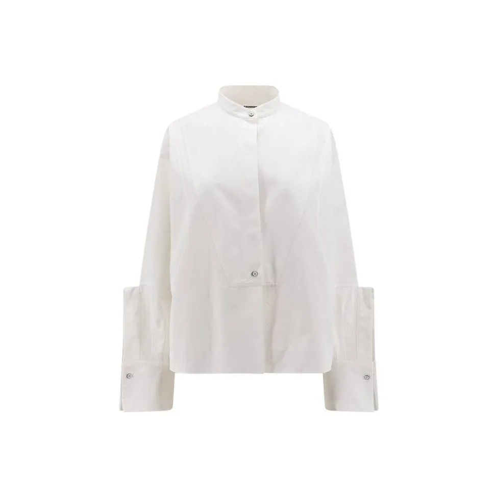 JIL SANDER Band Collar Long Sleeved Shirt