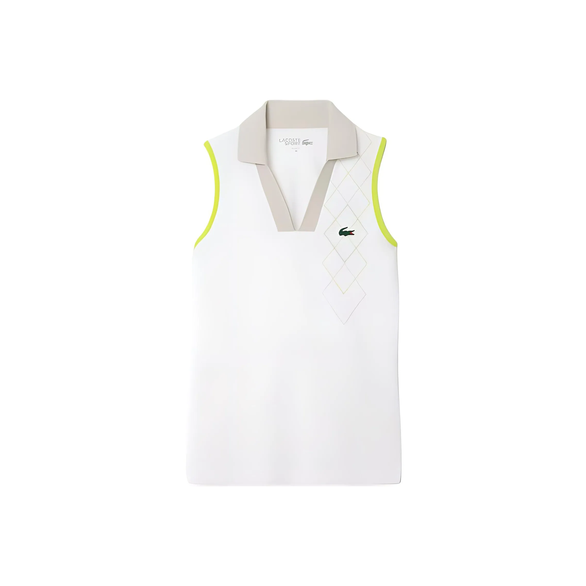 Lacoste Поло Женское Белое Серое Желтое