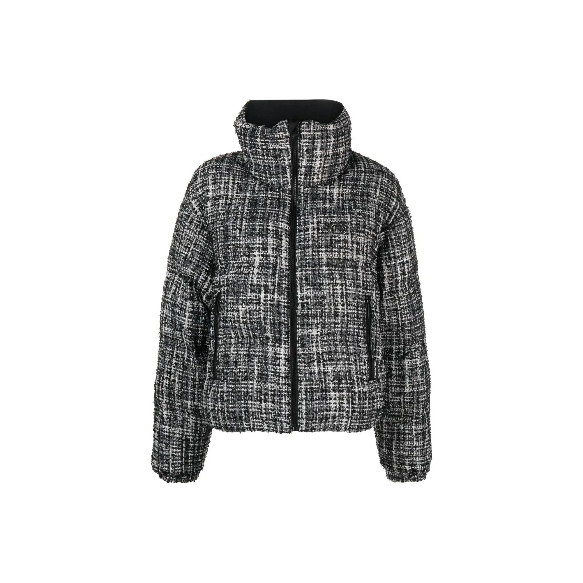 Karl Lagerfeld Bouclé Puffer Jacket