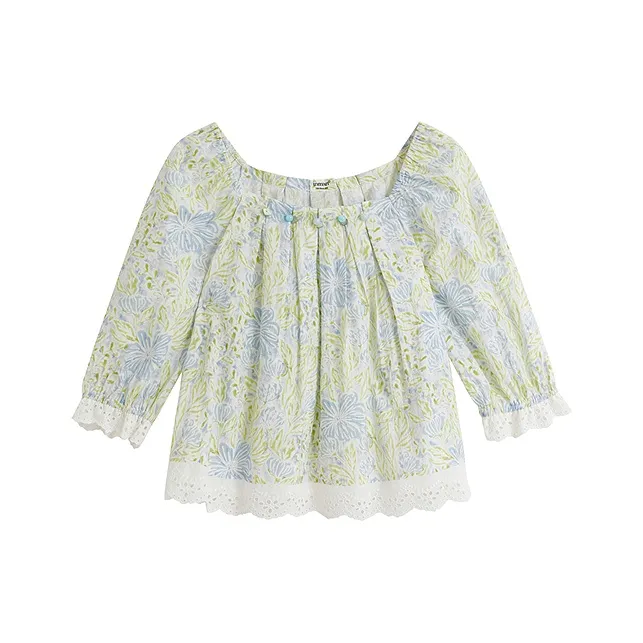 Inman Рубашка Женская Бирюзовый Ландшафт