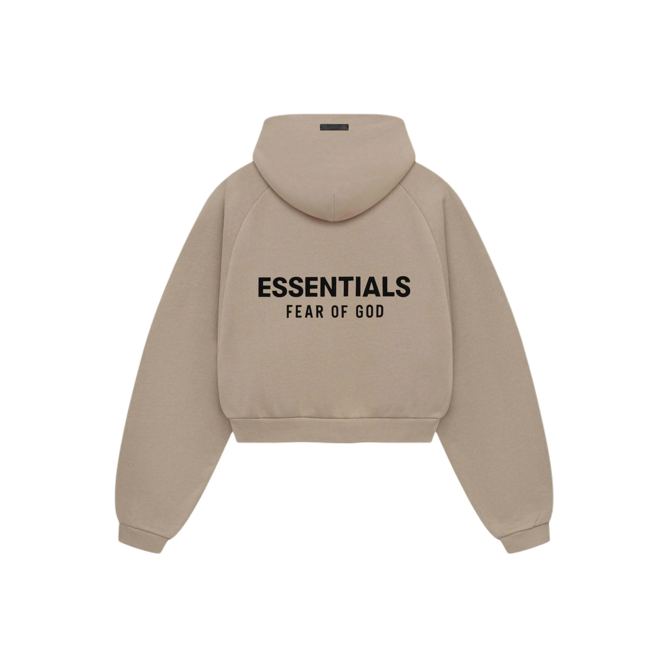 Fear Of God Essentials Women's Fleece Cropped Hoodie Desert Sand