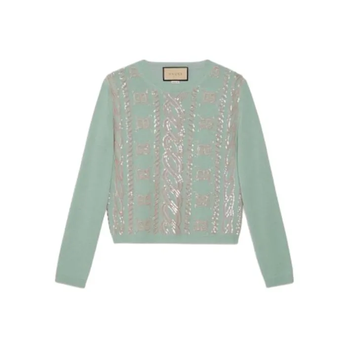 GUCCI SS24 Knitwear Women's Cyan
