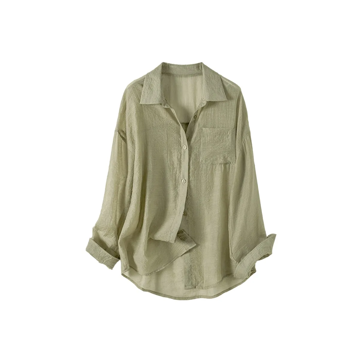 TOUCH Темно-зеленые Женские Рубашки