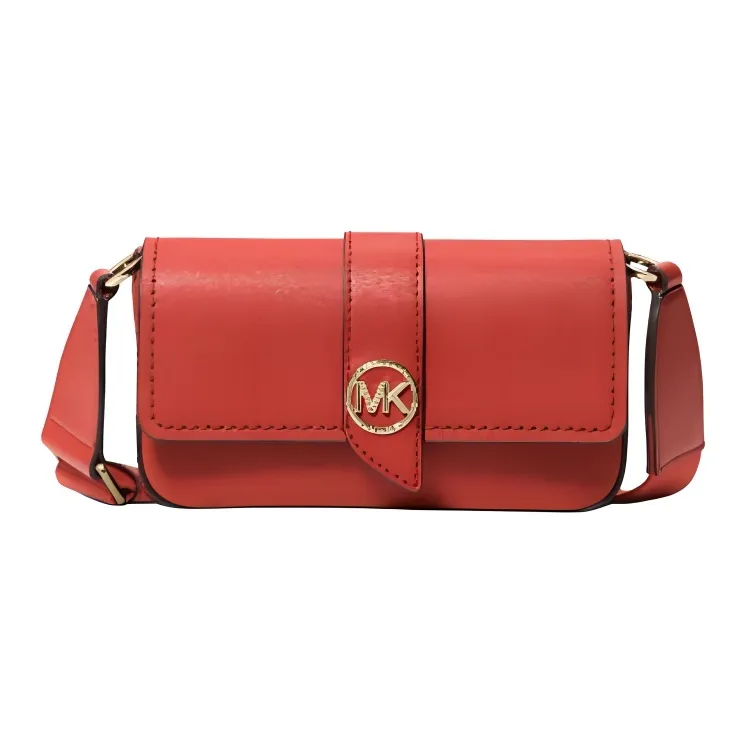 MICHAEL KORS Greenwich Коровья кожа Багетная сумка Сумка через плечо Экстра малый Женский Красный