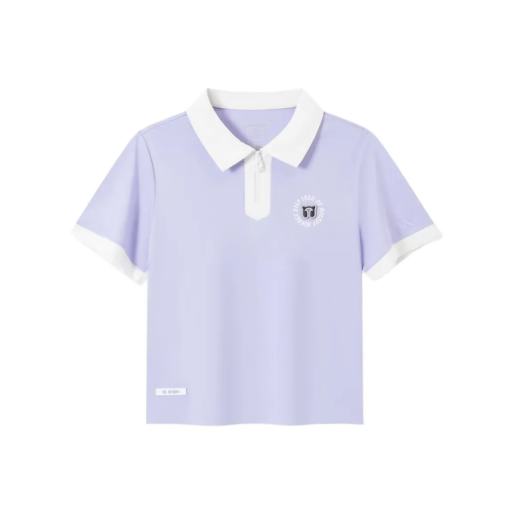 XTEP Поло Женское Светлый Облачный Фиолетовый