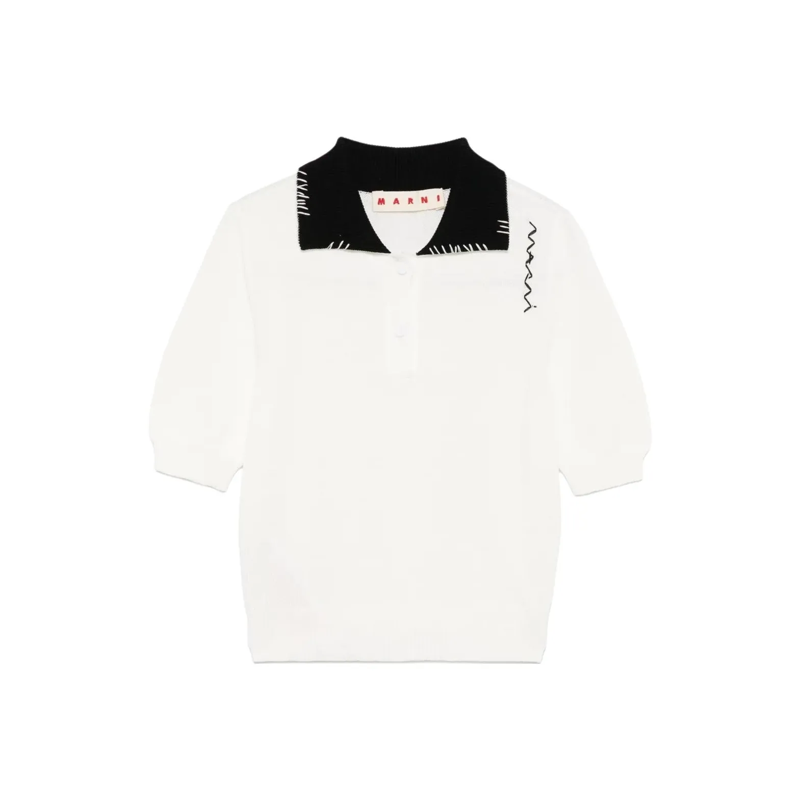 MARNI Contrastíng collar Polo Shirt
