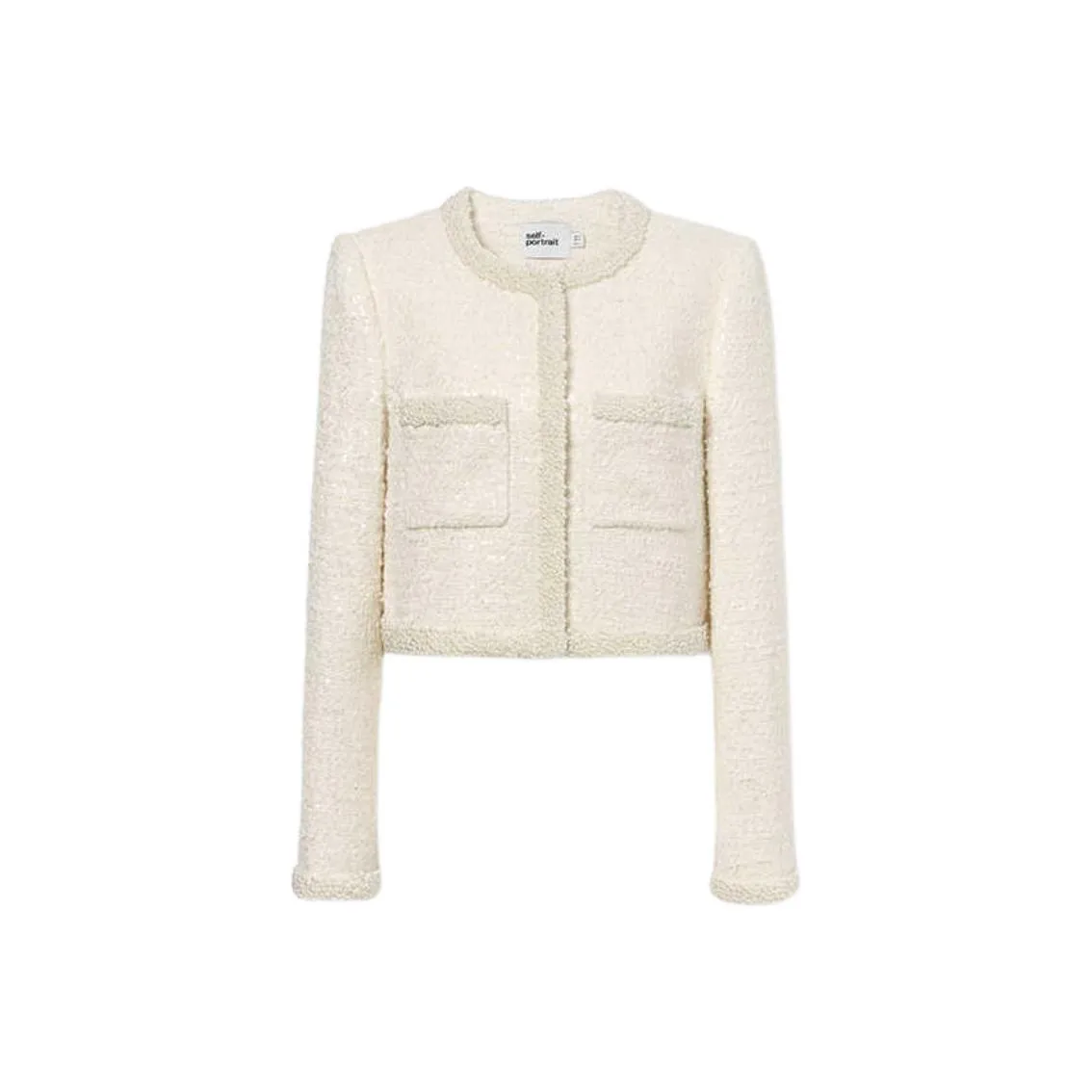 Self portrait Boucle Embellished Trim Jacket