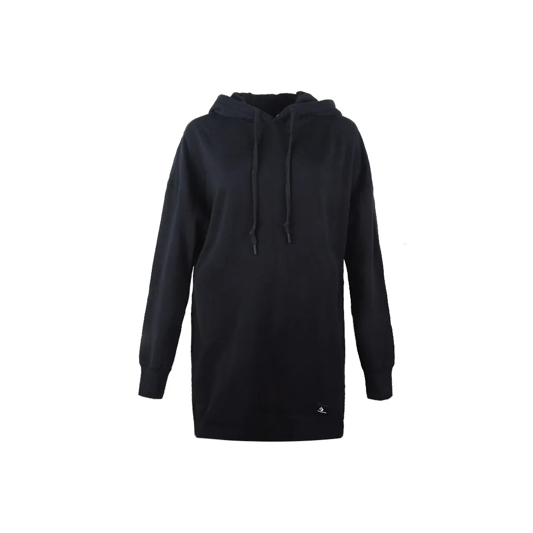 Converse Essentials Pullover Hoodie Dress Sweatshirt Women's Black