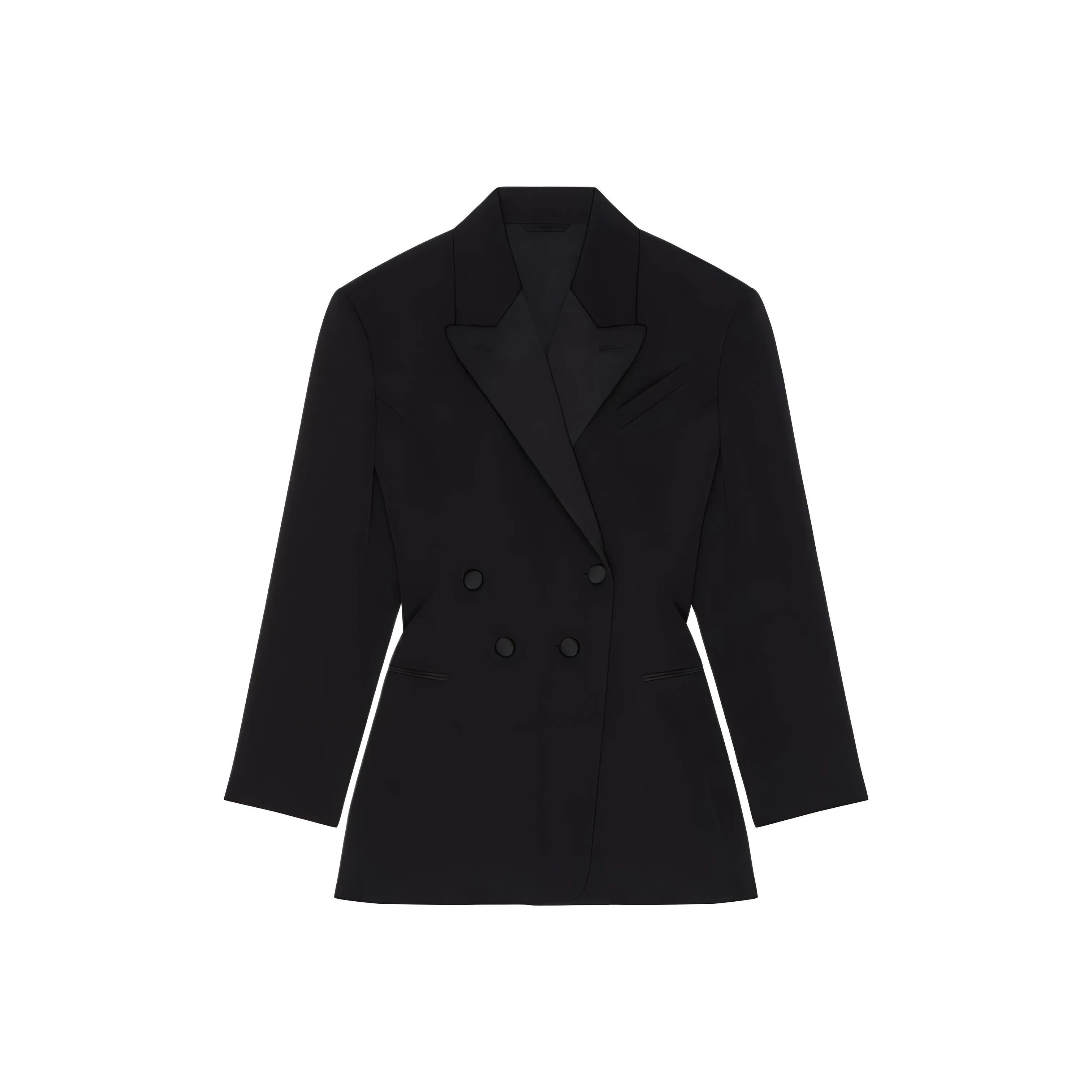 Givenchy Pleated Double Breasted Blazer