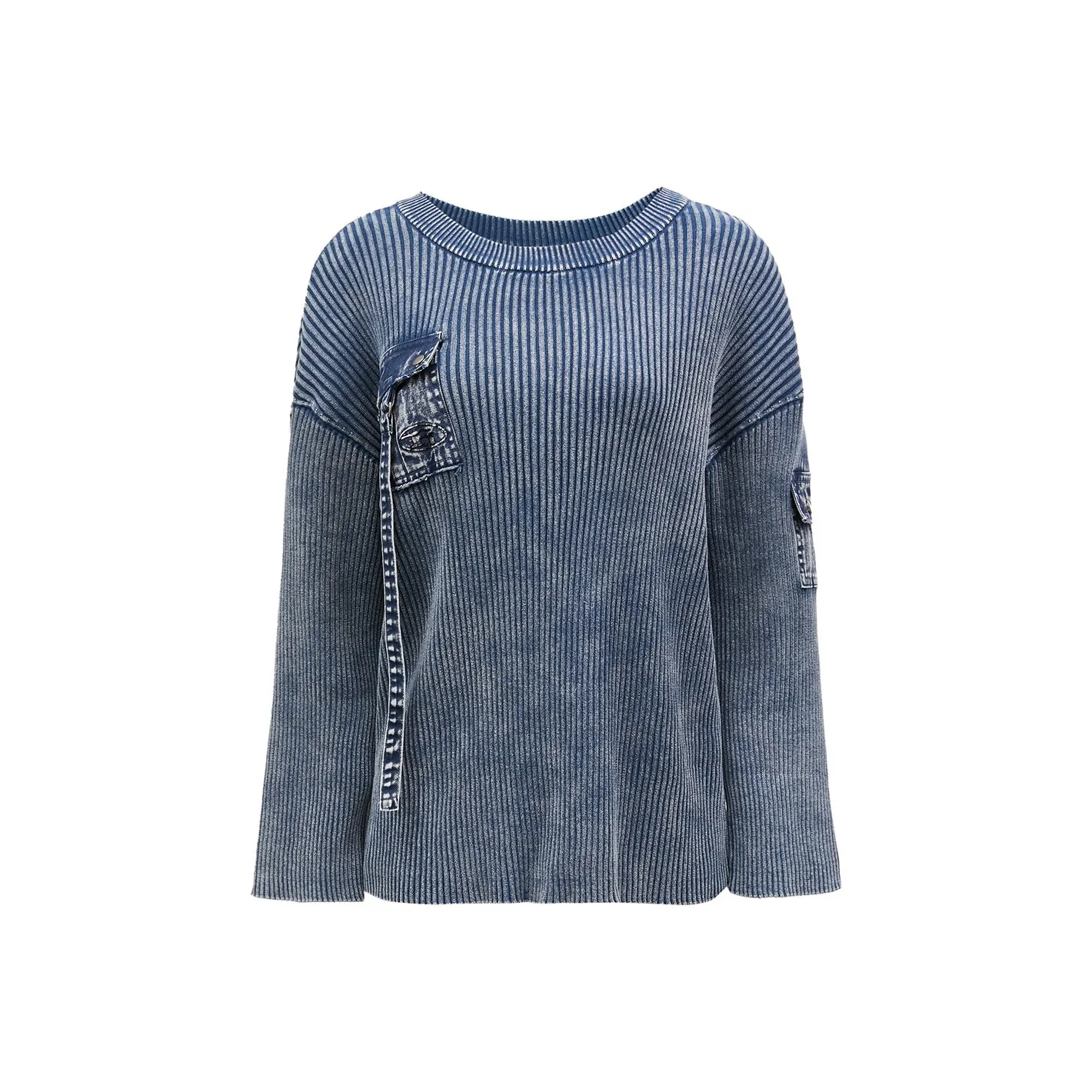 ONLY Трикотаж Женский Выцветший Джинсовый Синий