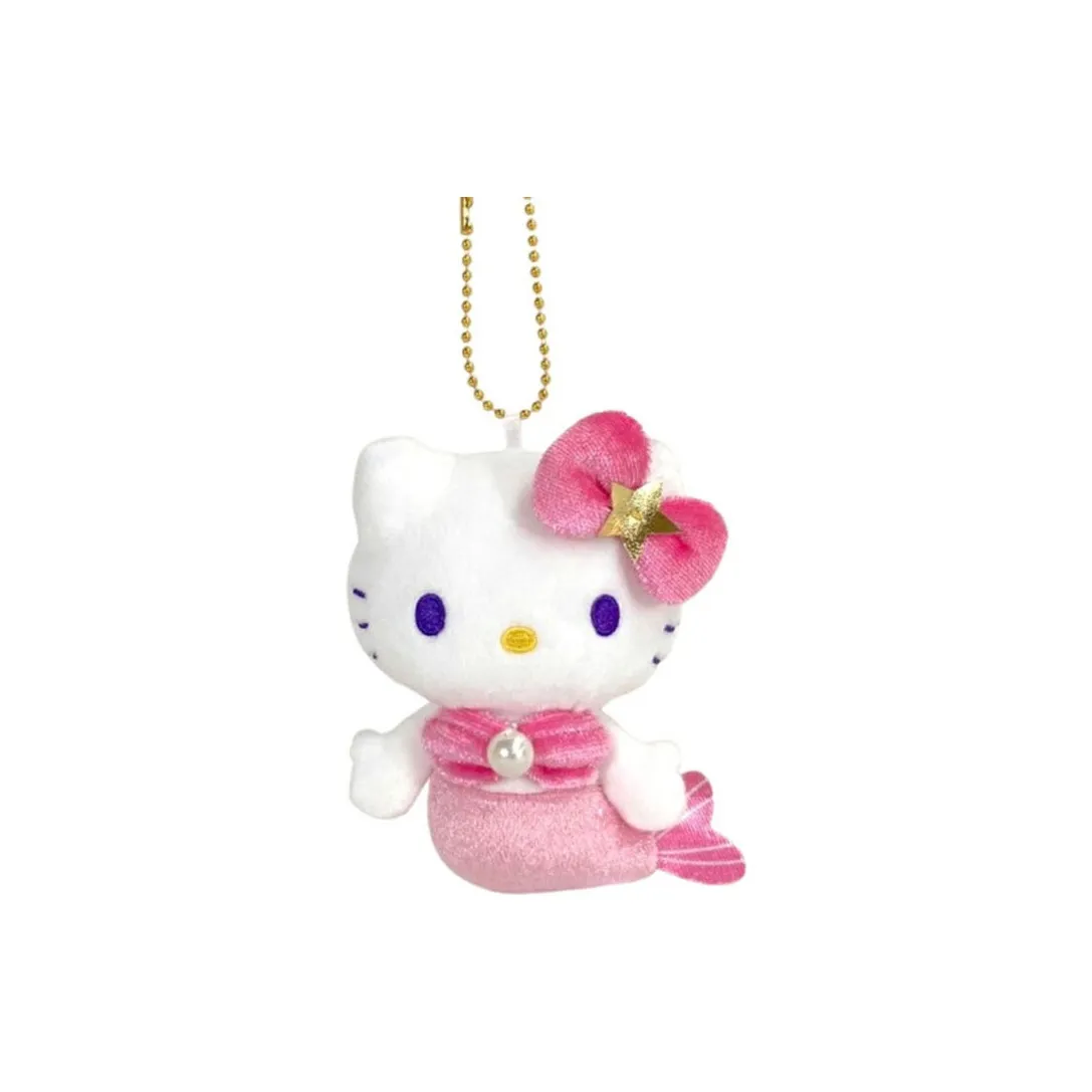 Санрио Hello Kitty Charm Браслет Коллекция MERMAID Розовый Плюшевый Кукольный Брелок 10,5 см Рекомендуемая Высота