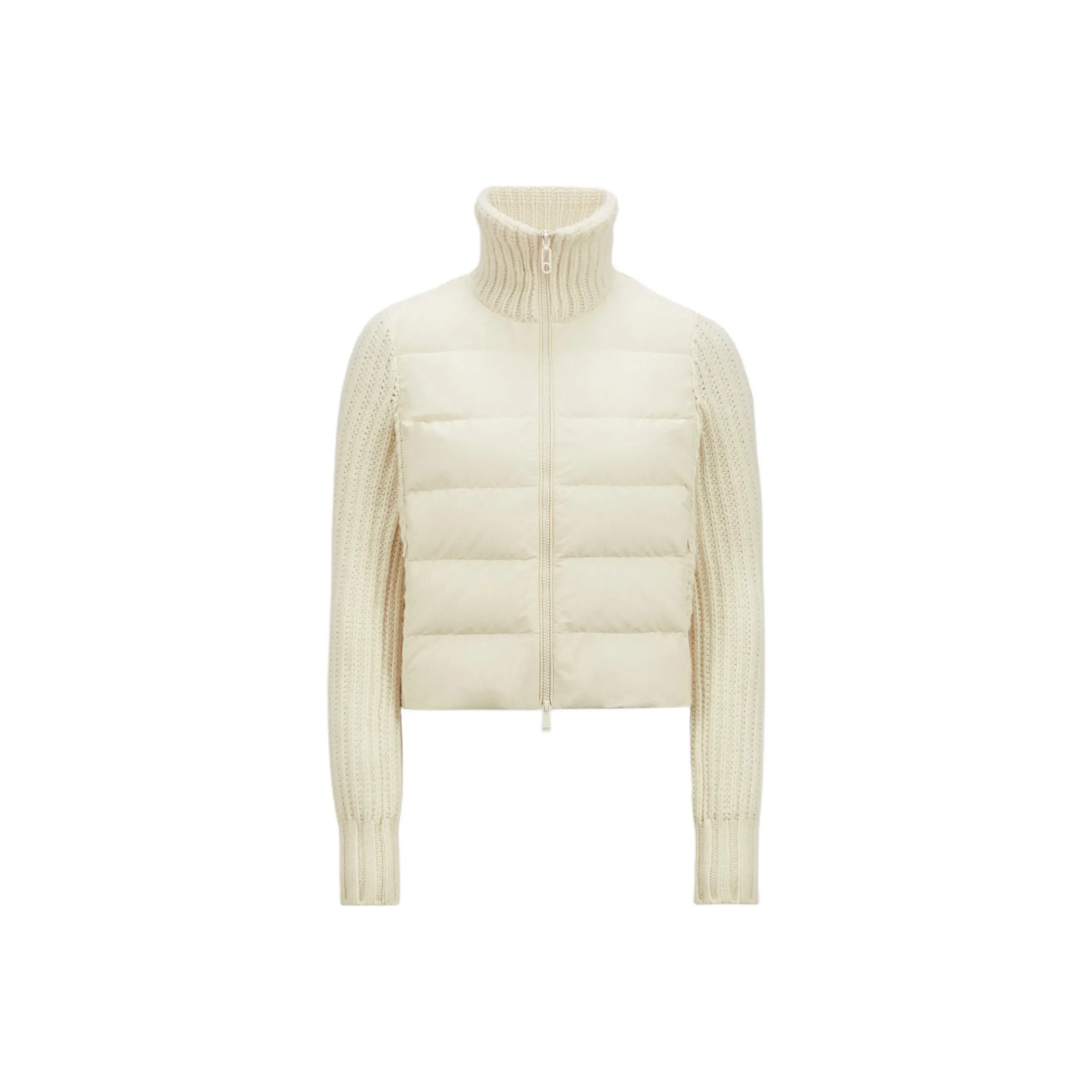 Moncler Zip Up Padded Knit Cardigan