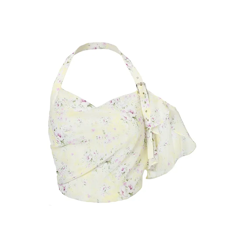 JYOSEI Майка с бретелями Женская Светло-желтая