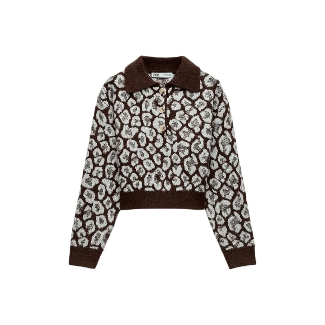 ZARA Новогодний Коричневый Женские Поло