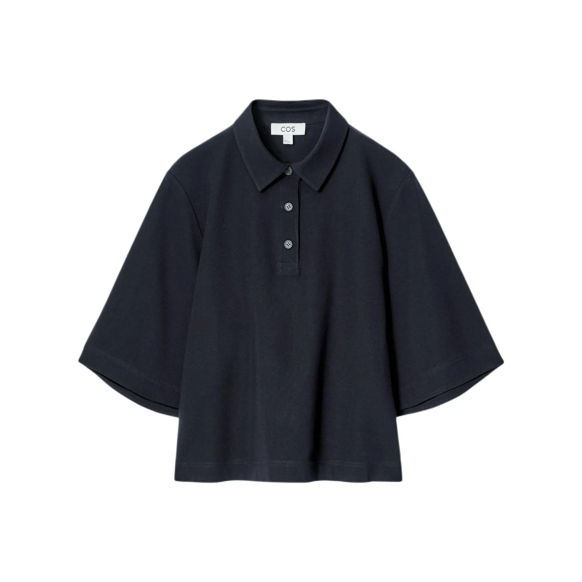 COS Поло Женское Темно-синий