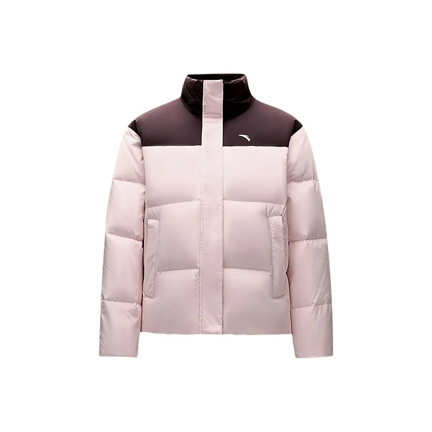 Anta Comprehensive Training Collection Sports Lifestyle Collection Down Jacket Women's Ebony Brown/Blazing Winter Pink