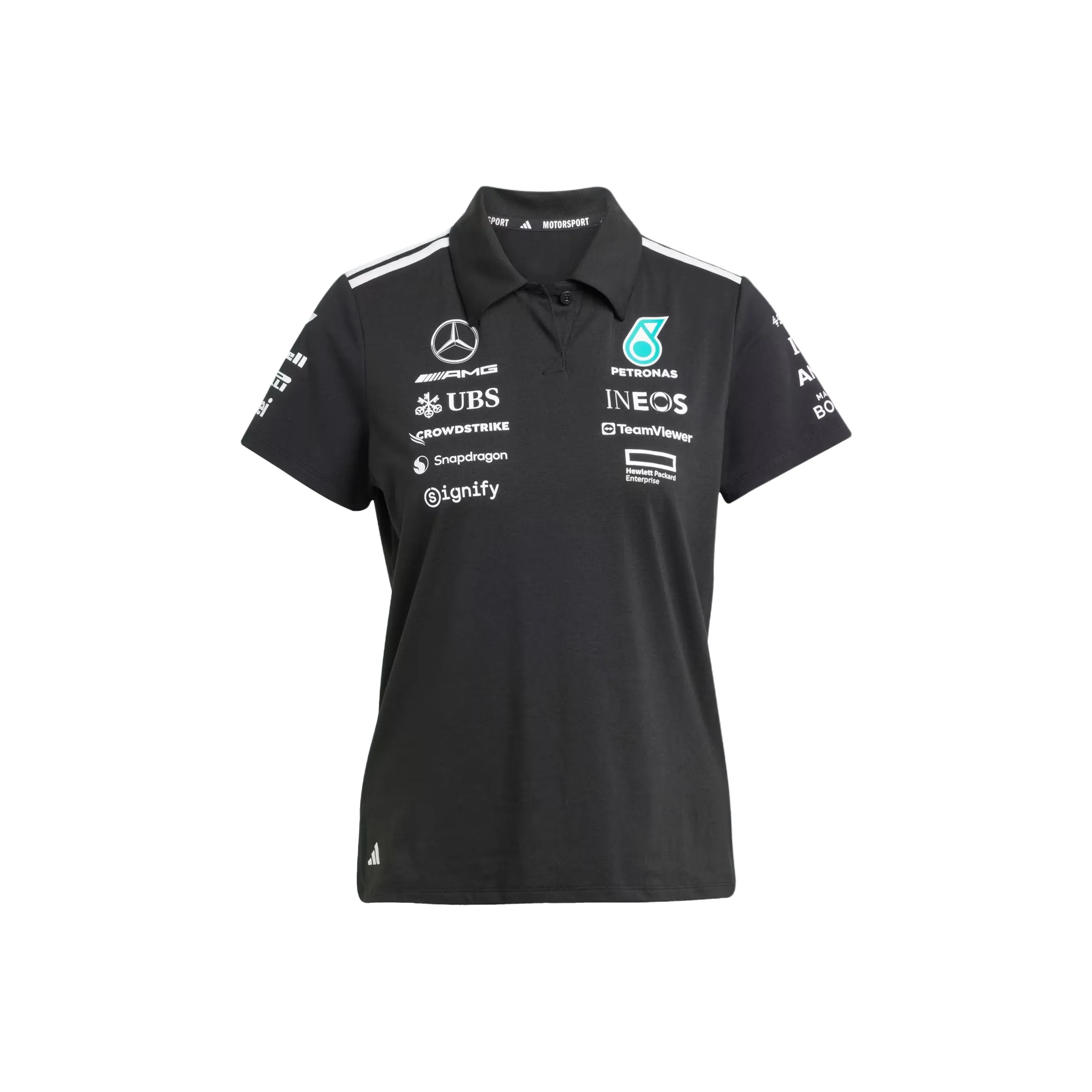 Adidas x Mercedes AMG Petronas F1 Team SS25 Поло Женское Черное