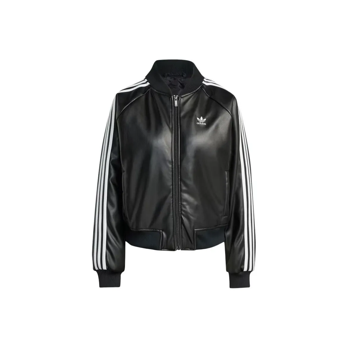 Adidas Originals Sst Pleather Loose Padded Jacket Jackets Coats Women's Black