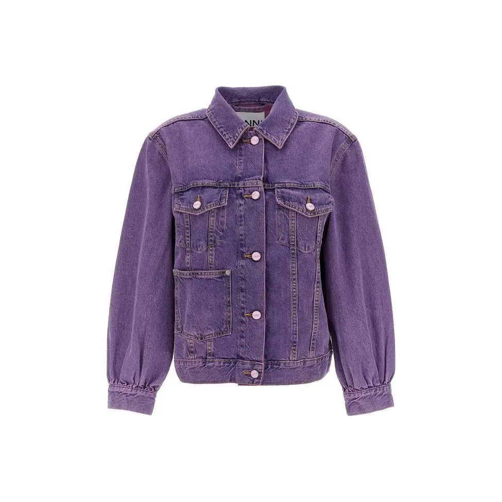 GANNI Фиолетовые Женские Куртки