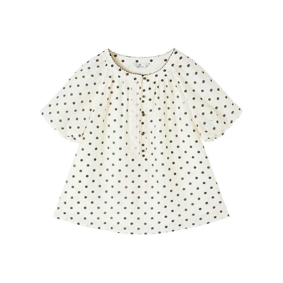 XIANGYING Рубашка Женская в горошек