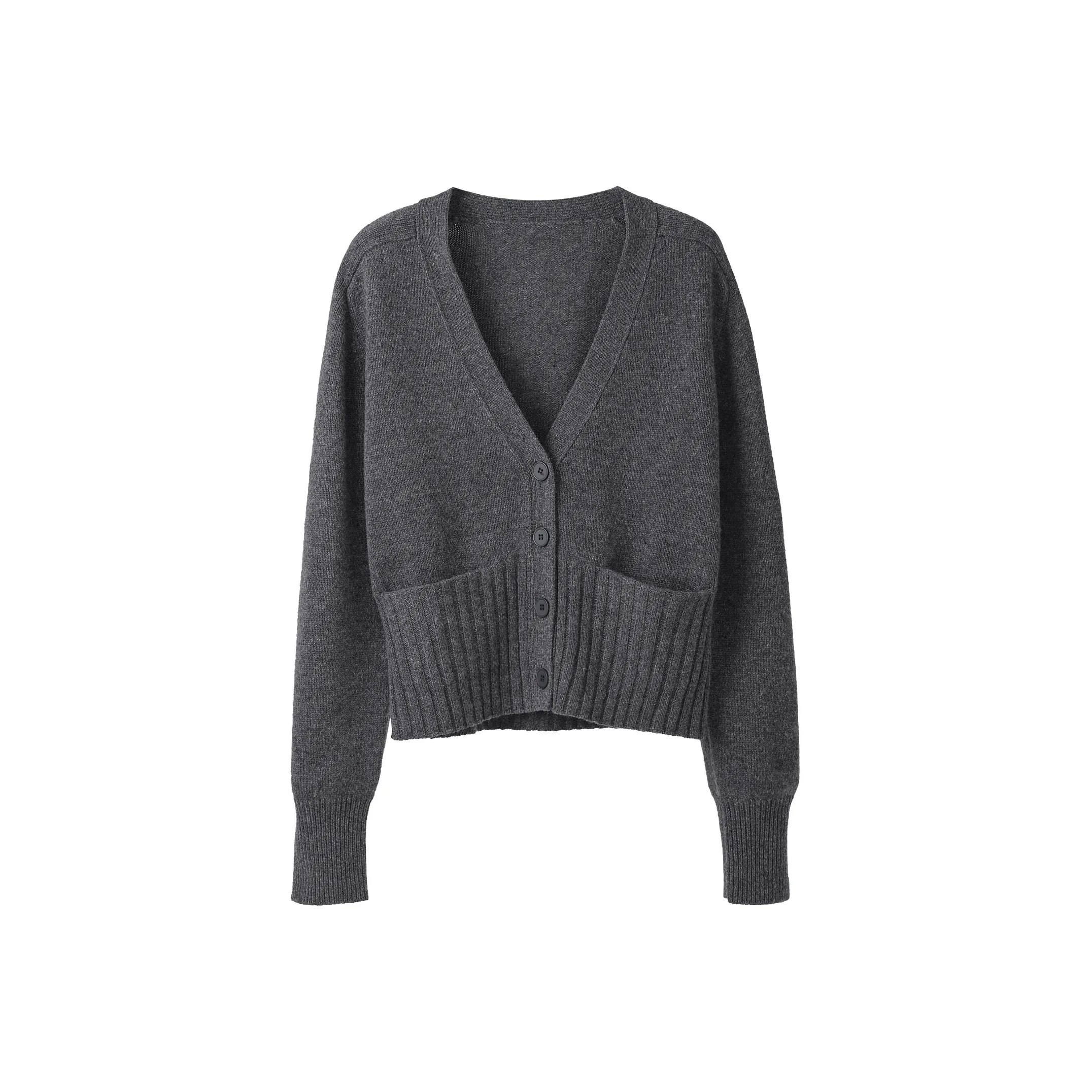 Fstudio Korean V Neck Knitted Fabric Cardigan Petite Layering Inner Layer Unisex