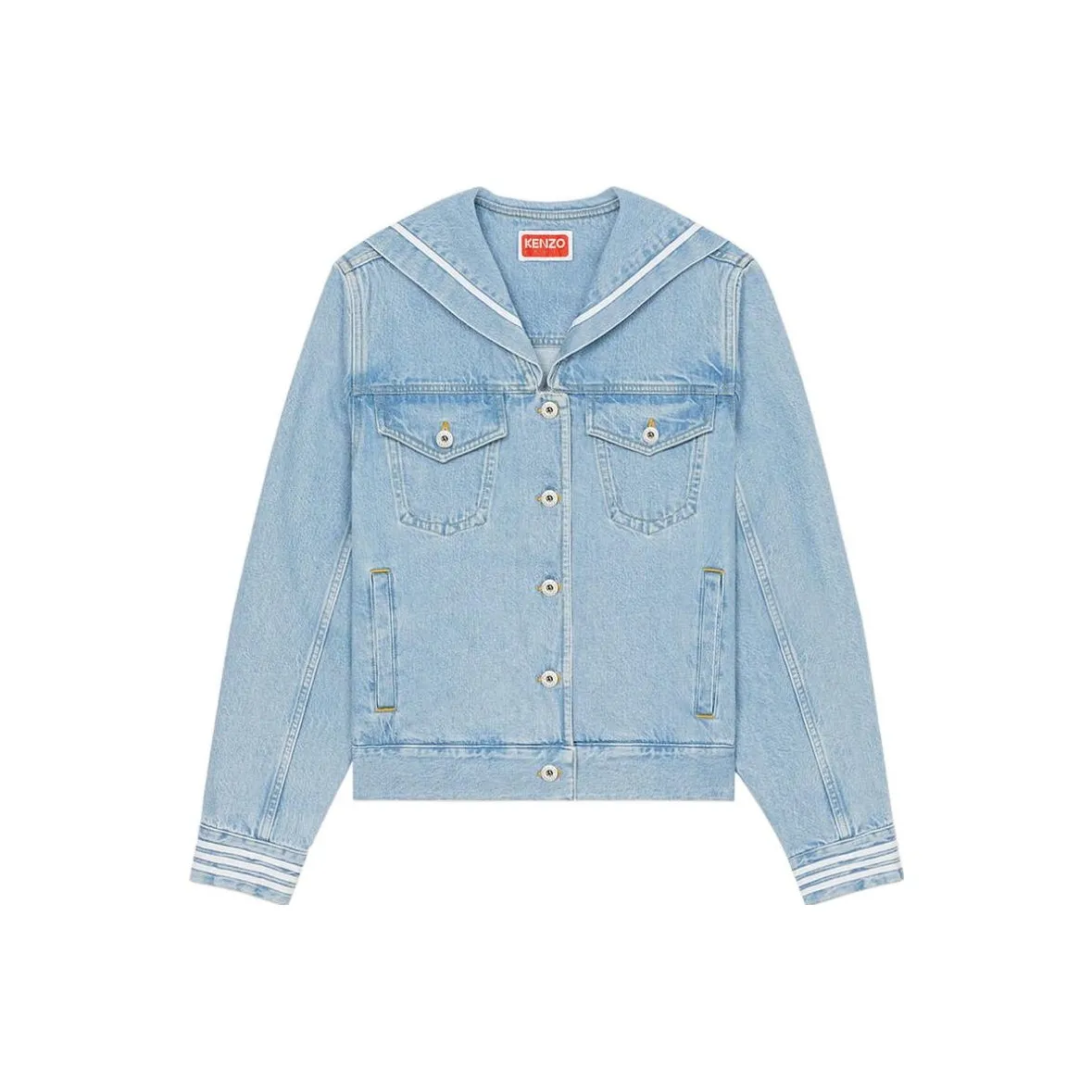 KENZO Sailor Logo embroidered Denim Jacket