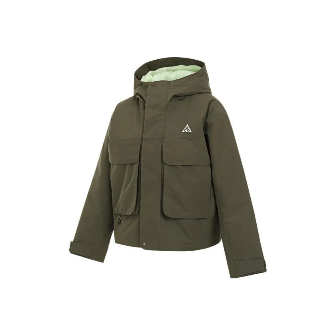 Nike Storm Форма Куртки Пальто Женские Средне-оливковый зеленый Ultra Light Флуоресцентный Желтый Средне-оливковый зеленый PEAK Белый