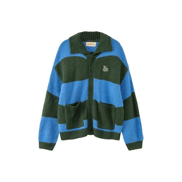 NO ONE ELSE Knitwear Unisex Green Stripes Pattern