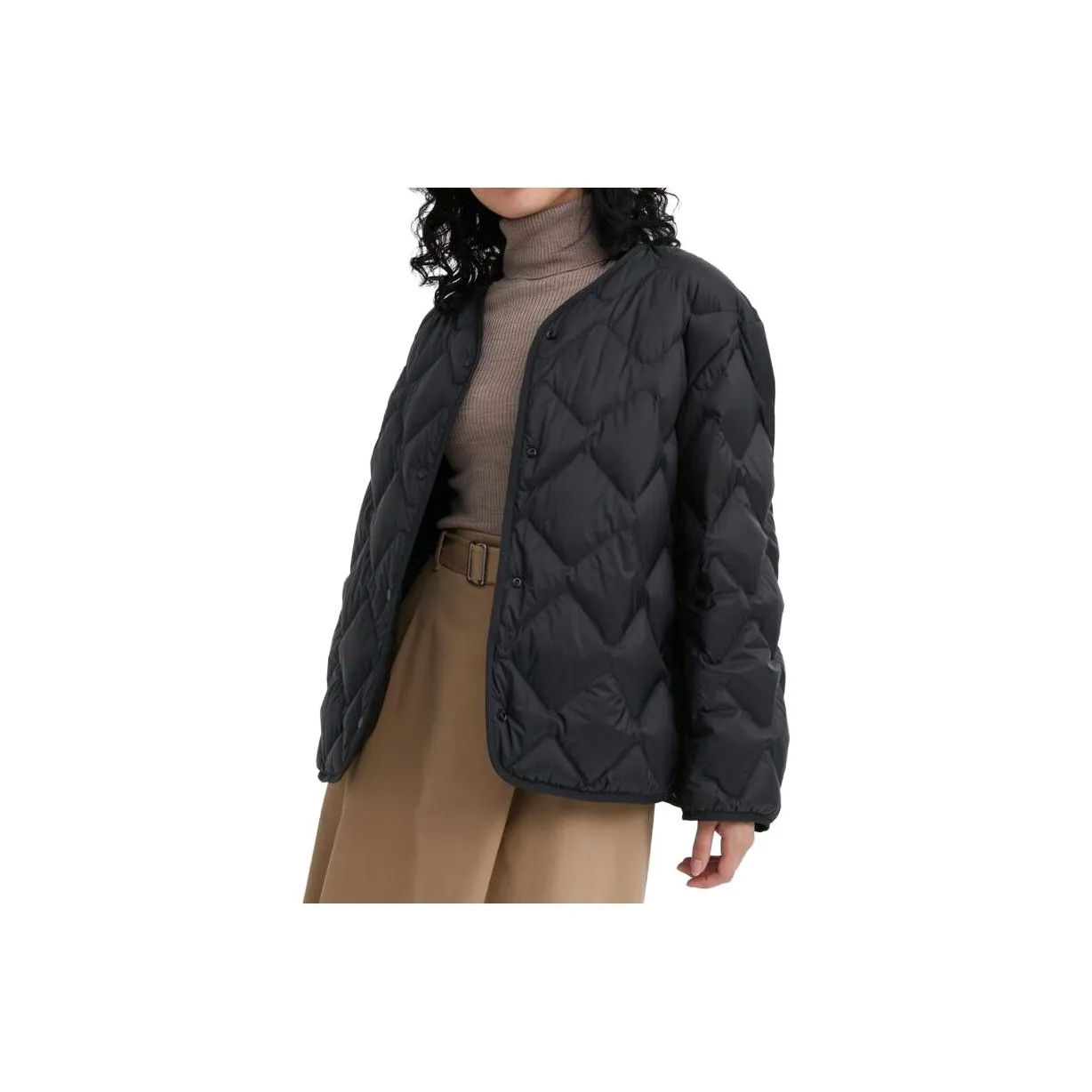 UNIQLO Пуховик Женские Классический Черный