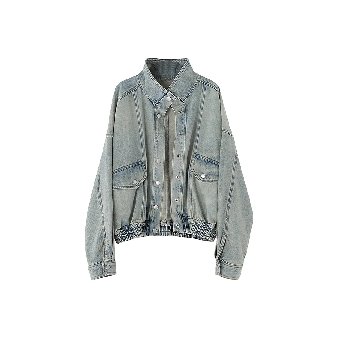 SOON FLOWER Куртки Пальто Женские Выстиранный Синий