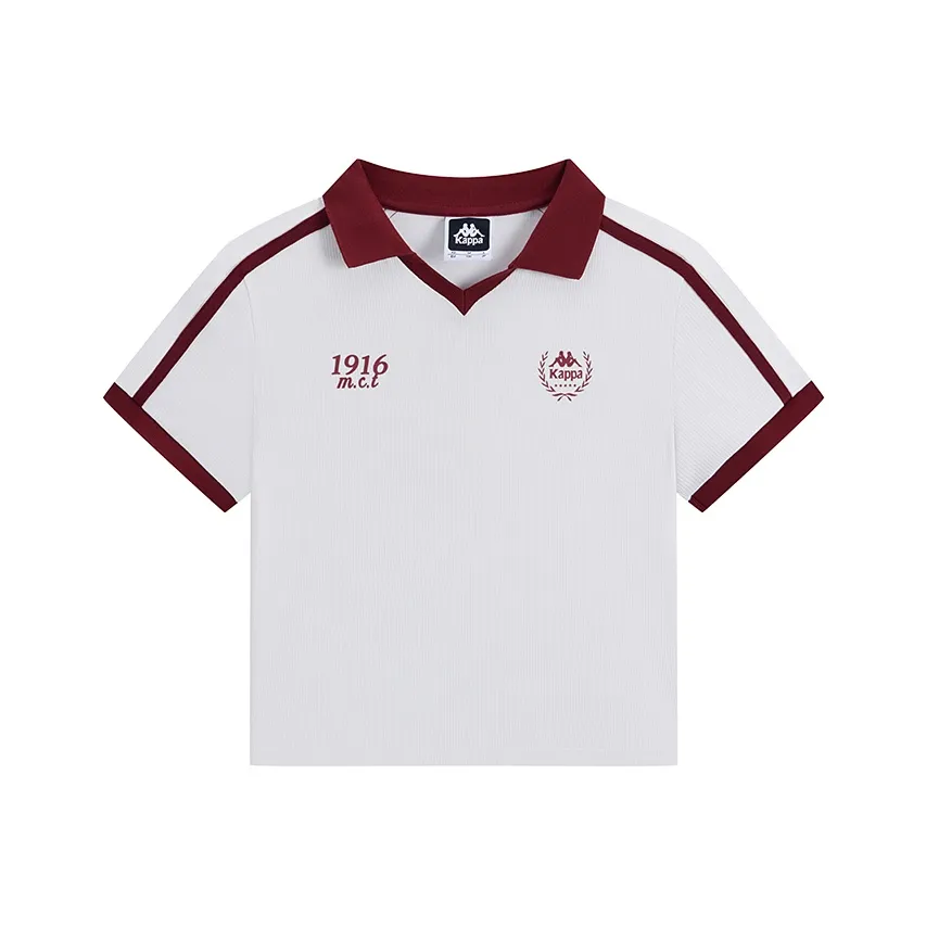 KAPPA 1916 Series Поло Женские Корейский Белый