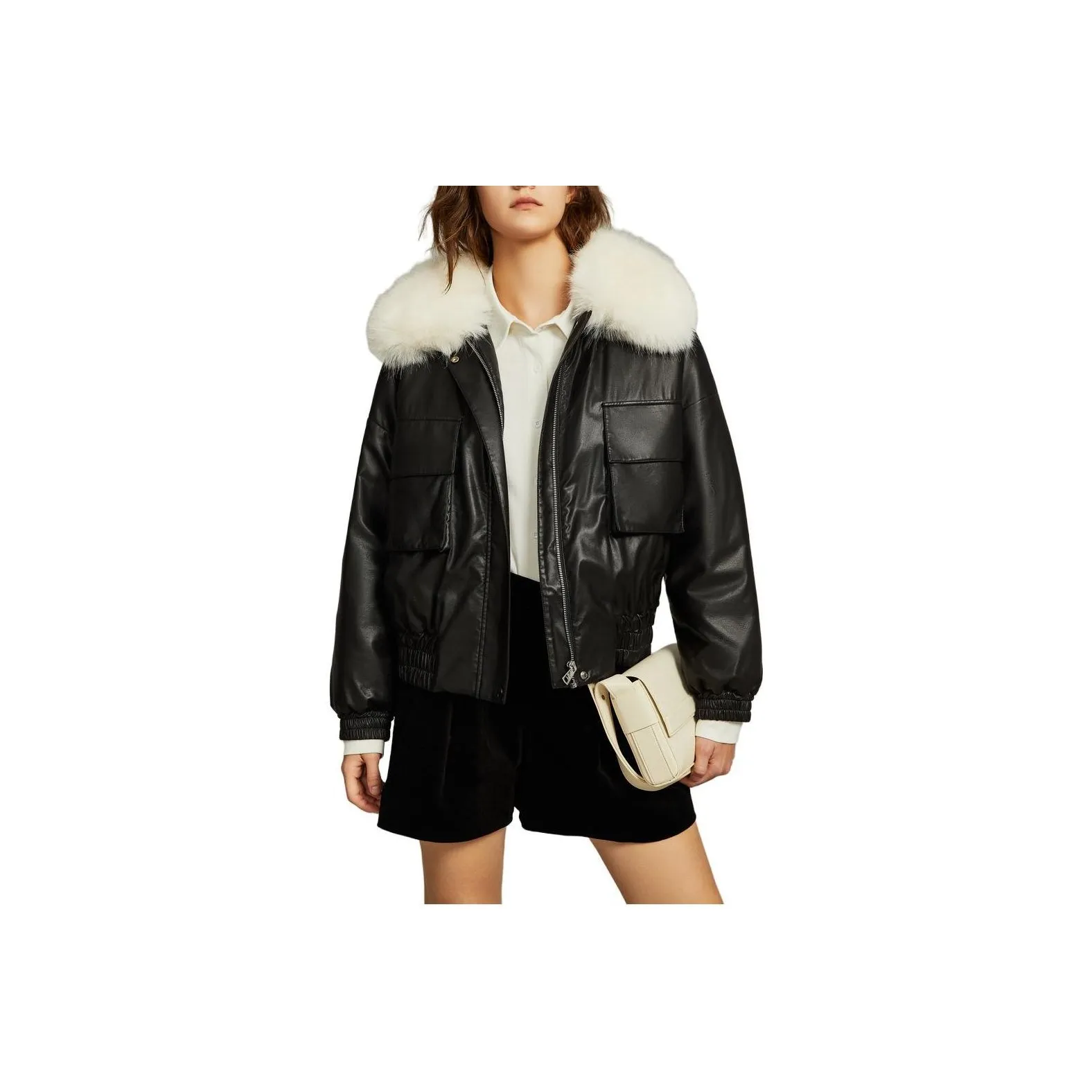 ELLE Черный Женский Пуховик