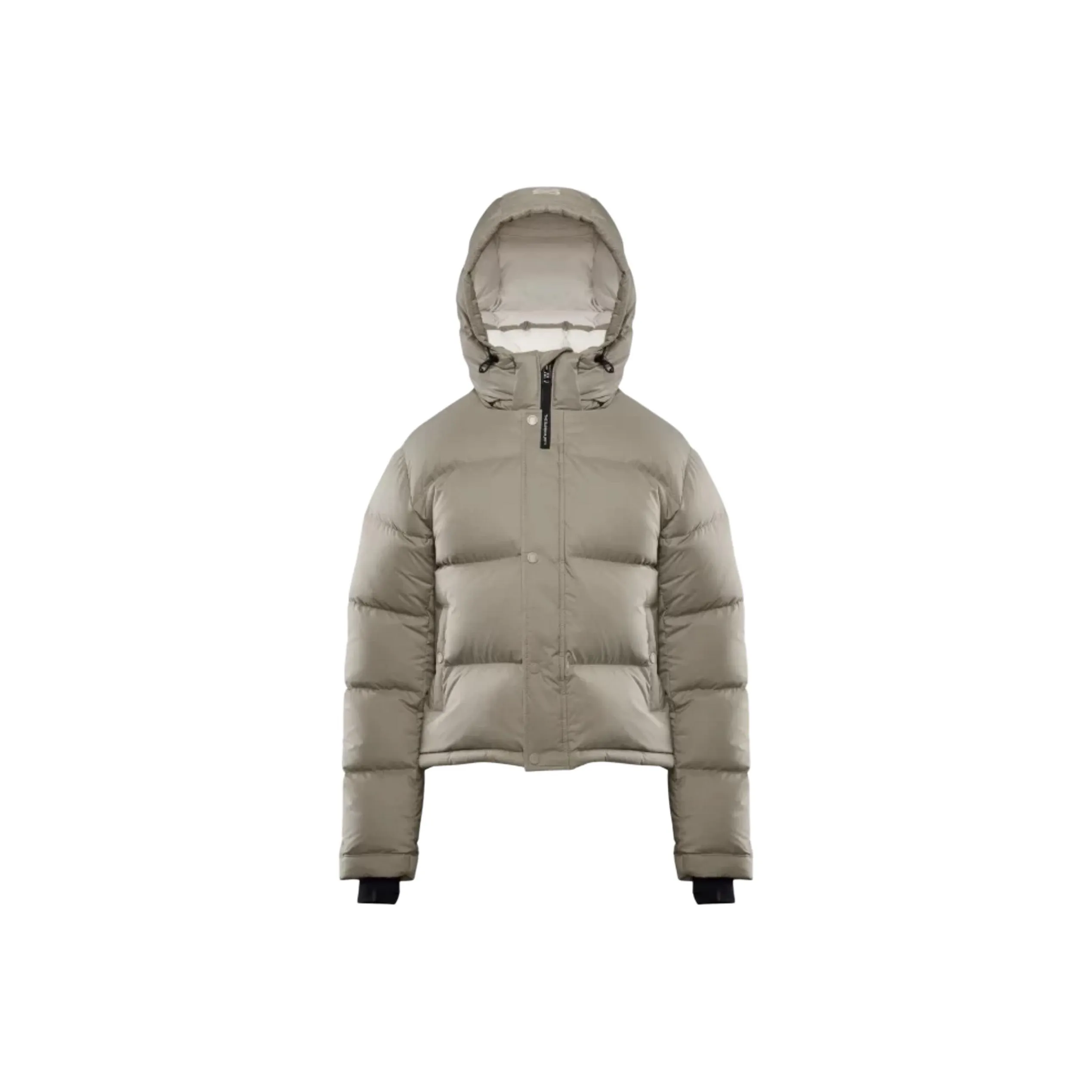 ARITZIA Super Puf Shorty MATT Down Jacket Women's Light Coffee