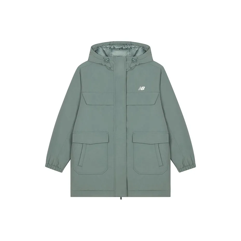 New Balance Пуховик Женские Зеленый