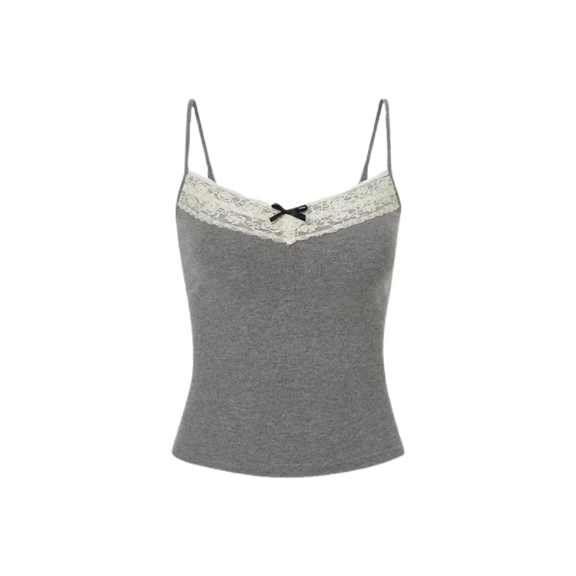ABBY GODDESS Топ на бретелях Женский Серый