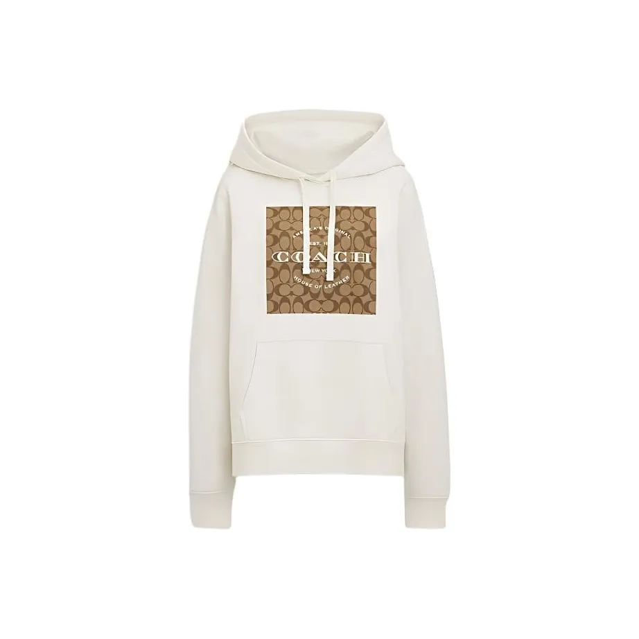 COACH Квадрат SS24 Толстовка Женская Белая