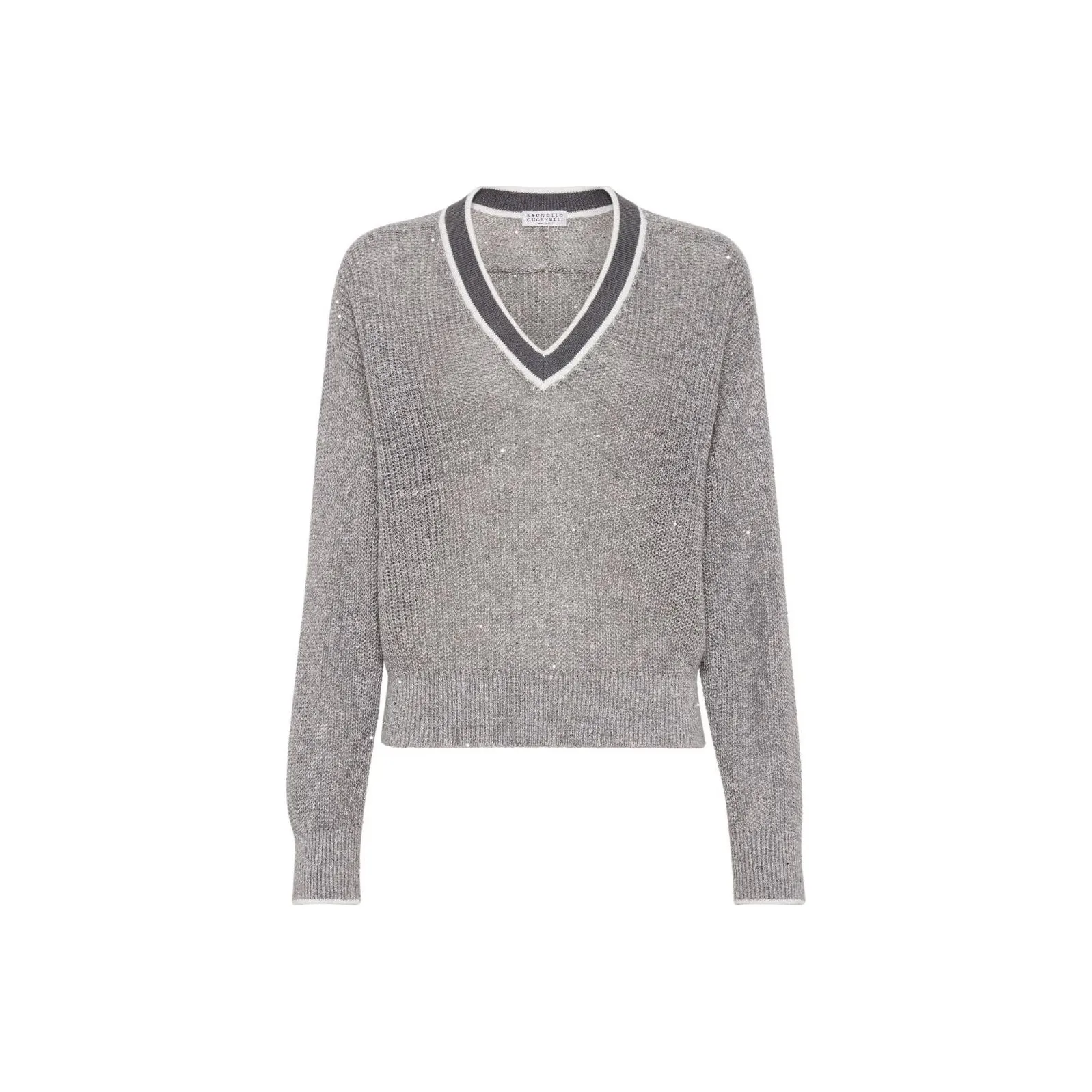 Brunello Cucinelli Sequin embellished Ribbed knit Jumper