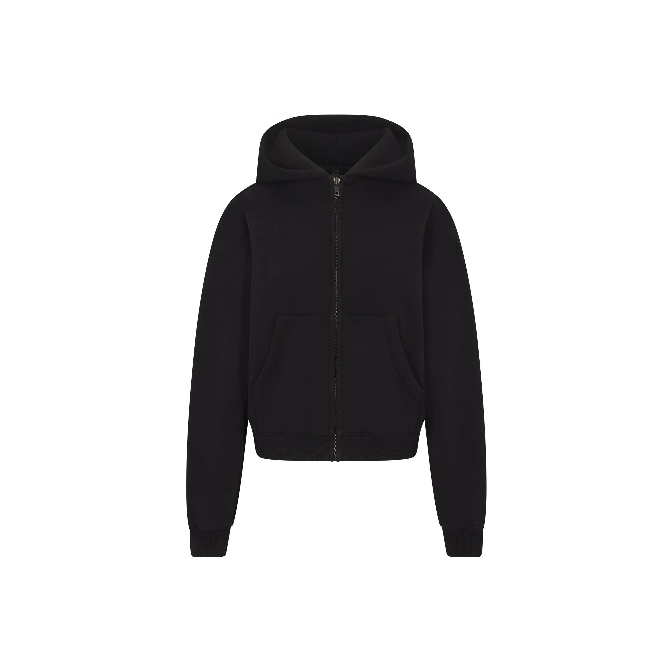 SKIMS FW24 VINTAGE FLEECE ZIP UP HOODIE Sweatshirt Women's WASHED ONYX/Washable Agate