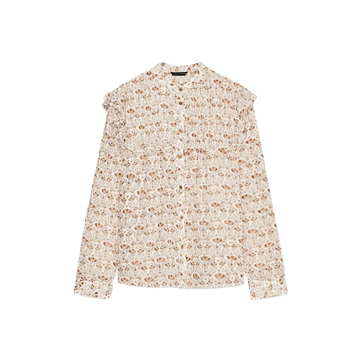 ZARA Рубашка Женская Коричневая Желтая